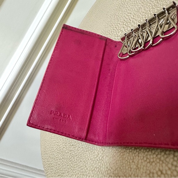 Prada Pink Crocodile 6 Key Holder Wallet - Picture 9 of 14
